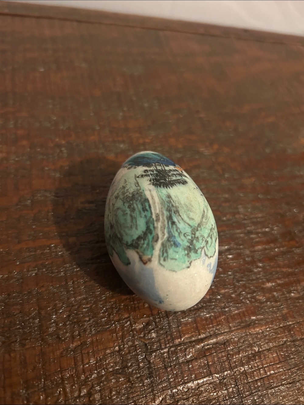 Vintage hand painted egg